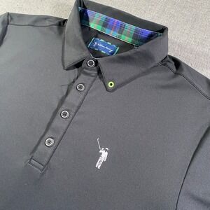 William Murray Golf Tito's Handmade Vodka Polo Men Medium Black Short Sleeve